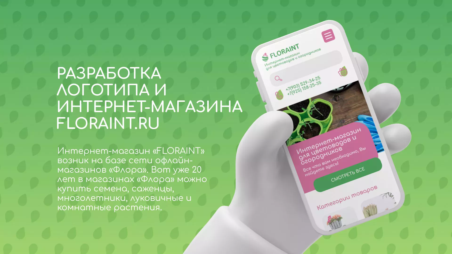 Создание логотипа и интернет-магазина «FLORAINT» в Благовещенске