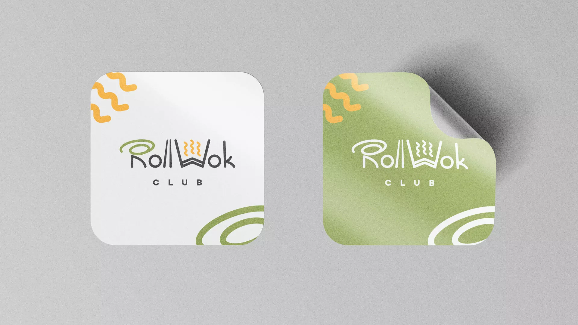 Разработка логотипа и фирменного стиля суши-бара «Roll Wok Club» в Благовещенске