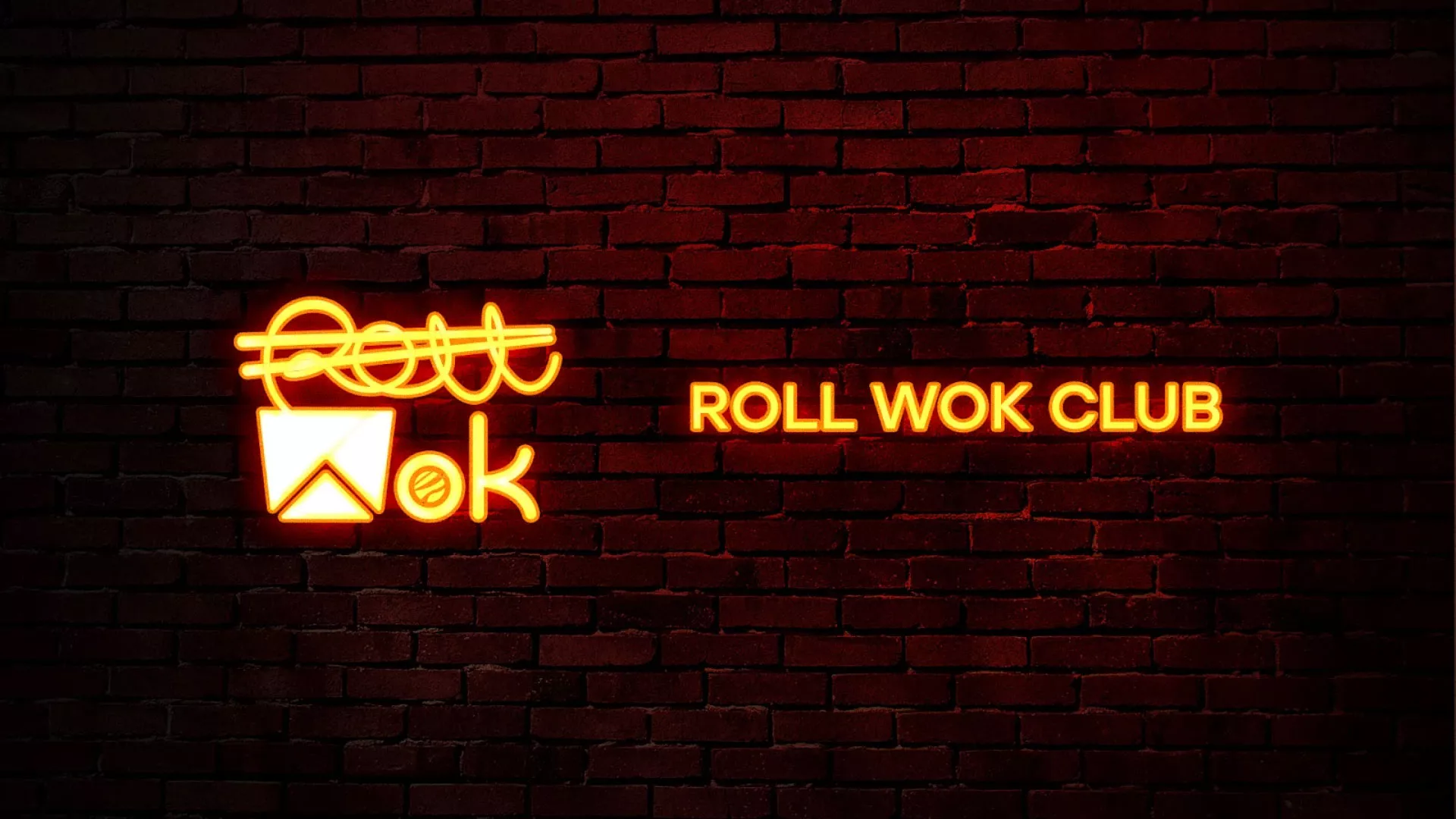 Разработка интерьерной вывески суши-бара «Roll Wok Club» в Благовещенске